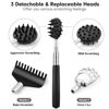 Picture of TUKUOS Telescoping Back Scratcher with 4Pcs Detachable Scratching Heads, Valentines Day Gifts for him Back Scratcher for Men/Women,White Elephant Gifts for Adults Birthday Gifts for Men Women