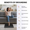 Picture of Hooga Grounding Mat for Sleep, Energy, Pain Relief, Inflammation, Balance, Wellness. Earth Connected Therapy. Indoor Grounding at Home, Office, Work. 15 Foot Cord Included. Conductive Carbon
