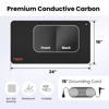 Picture of Hooga Grounding Mat for Sleep, Energy, Pain Relief, Inflammation, Balance, Wellness. Earth Connected Therapy. Indoor Grounding at Home, Office, Work. 15 Foot Cord Included. Conductive Carbon