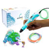 Picture of SCRIB3D P1 3D Printing Pen with Display - Includes 3D Pen, 3 Starter Colors of PLA Filament, Stencil Book + Project Guide, and Charger
