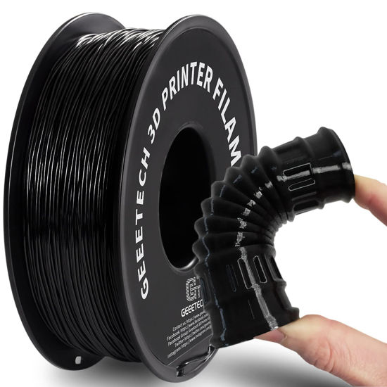 Picture of Geeetech 95A TPU Filament 1.75mm, Soft Flexible Consumables for 3D Printer, Dimensional Accuracy +/- 0.03 mm,1KG (2.2lbs) Spool,Black