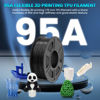 Picture of SUNLU TPU 3D Printer Filament 1.75mm, High Speed 95A TPU Filament, 1KG Flexible 3D Filament for Fast Printing, Dimensional Accuracy +/- 0.03mm, Suitable for Most FDM 3D Printers. (TPU Black)
