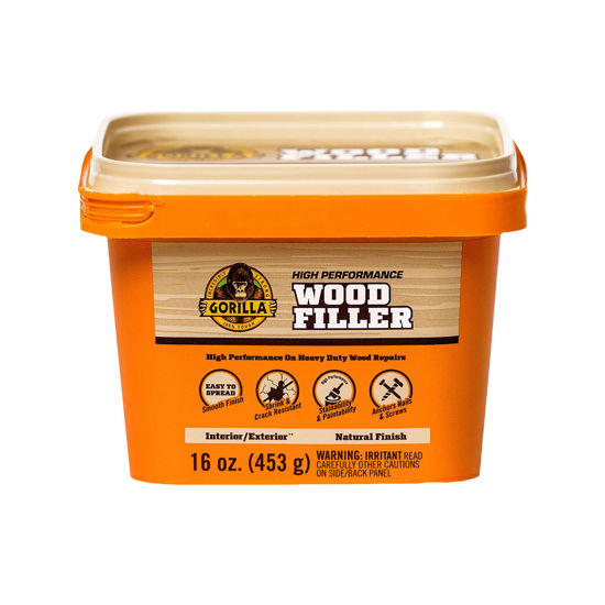 Picture of Gorilla All Purpose Wood Filler, 16 Ounce Tub, Natural (Pack of 1)
