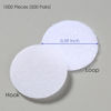 Picture of JUMINIZ 1000 Pcs (500 Pairs) 0.59inch Diameter Hook and Loop Fastener Self Adhesive Round Circle Sticky Sticker Dots for Arts and Crafts School Classroom Home and Office Use, White