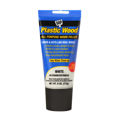 Picture of DAP Plastic Wood All Purpose Latex Wood Filler, White, 6 Oz (7079800585)