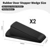 Picture of Door Stoppers, 2 Pack Premium Rubber Door Stoppers for Bottom of Door Security Rubber, Door Stopper Wedge for Carpet Heavy Duty Door