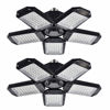 Picture of Mefflypee 2 Pack LED Garage Lights, 120W Deformable LED Garage Ceiling Light with 5 Adjustable Panels, 12000LM E26 Shop Lamp for Basement, Barn, High Bay, Store (2 Pack)
