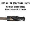 Picture of Drill America - KFDRSD9/16 9/16" Reduced Shank High Speed Steel Black & Gold KFD Drill Bit with 1/2" Shank, KFD Series
