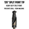 Picture of Drill America - KFDRSD9/16 9/16" Reduced Shank High Speed Steel Black & Gold KFD Drill Bit with 1/2" Shank, KFD Series