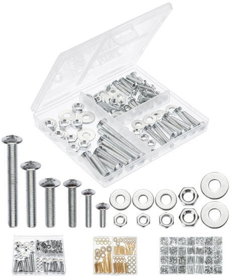 Picture of Mr. Pen- Bolts, Nuts, and Washer Assortment Kit, 113 pcs, Assorted Nuts and Bolts, Washer Kit