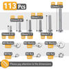 Picture of Mr. Pen- Bolts, Nuts, and Washer Assortment Kit, 113 pcs, Assorted Nuts and Bolts, Washer Kit