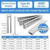 Picture of meite 18 Gauge 1/4-Inch Narrow Crown Staples, 5/8-Inch Length Heavy Duty Galvanized Upholstery Staples for Electric or Pneumatic Narrow Crown Staple Guns (4,000 PCS)