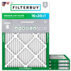 Picture of Filterbuy 16x20x1 Air Filter MERV 8 Dust Defense (4-Pack), Pleated HVAC AC Furnace Air Filters Replacement (Actual Size: 15.50 x 19.50 x 0.75 Inches)
