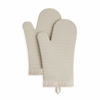 Picture of KitchenAid Ribbed Soft Silicone Oven Mitt Set, 7"x13", Milkshake 2 Count