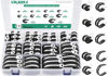 Picture of OURU 110PCS Cable Clamps Assortment Kit,10 Sizes-1/4" 5/16" 3/8" 1/2" 5/8" 3/4" 1" 1-1/4" 1-1/2" 1-3/4" Stainless Steel Rubber Coated Cushioned Insulated Cable Clamp,Automotive Wire Pipe Clamps
