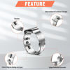 Picture of WYSIWYKA 120pcs 1/2 inch PEX Cinch Clamps Rings, 304 Stainless Steel Single Ear Hose Clamps, Pex Crimp Rings for PEX Tubing Pipe Fitting Connections