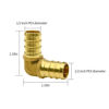 Picture of 25/50/100 Pack PEX Fittings, 1/2" Fittings/ 3/4" Fittings, PEX Elbow/Tee/Straight Coupling Fittings, Brass PEX Fittings for PEX Tubing Pipe (1/2" Elbow, 25)