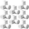 Picture of ANPTGHT 1“ Tee PVC Fitting 3 Way Elbow Connector, Furniture Grade 90 Degree Elbow Side Outlet, PVC Corner Fittings for Building Furniture Greenhouse Shed Pipe Fittings Tent Connection (Pack of 8)