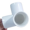 Picture of ANPTGHT 1“ Tee PVC Fitting 3 Way Elbow Connector, Furniture Grade 90 Degree Elbow Side Outlet, PVC Corner Fittings for Building Furniture Greenhouse Shed Pipe Fittings Tent Connection (Pack of 8)