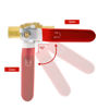 Picture of 4/10/20pcs PEX Ball Valves, 3/4" PEX Brass Full Port Shut Off Ball Valve, PEX Brass Full Port Shut-off Ball Valve, Quarter Turn HOT (RED) COLD (BLUE) of Water Stop Shut off (3/4", 10pcs)