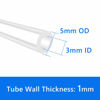 Picture of Quickun Pure Silicone Tubing, 3mm ID x 5mm OD High Temp Food Grade Tube Pure Silicone Hose Tube for Home Brewing, Beer Line, Kegerator, Wine Making, Aquaponics, Air Hose by Proper Pour (3.28 Ft)