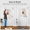 Picture of Over The Door Hooks, Over The Door Hanger Hook, Over The Door Towel Rack for Bathroom, Door Towel Hanger for Hanging Coats Hats (1Pack，White)