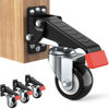 Picture of SPACEKEEPER Workbench Casters kit 660 Lbs - Retractable Casters Heavy Duty Bench Caster Wheels Designed for Workbenches Machinery & Tables, 4 Pack