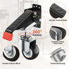 Picture of SPACEKEEPER Workbench Casters kit 660 Lbs - Retractable Casters Heavy Duty Bench Caster Wheels Designed for Workbenches Machinery & Tables, 4 Pack