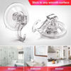 Picture of Quntis Suction Hooks 4 Packs, Powerful Push and Lock Vacuum Multi-Purpose Suction Shower Hooks Wreath Hanger Strong Absorption Suction Cup Holds Up to 3kg Transparent for Kitchen Bathroom Door Window