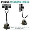 Picture of DIYMAG Black Magnetic Hooks, 110LBS Strong Magnetic Hooks Heavy Duty, Cruise Ship Essentials Magnet Hooks with Metal Hook for Hanging Refrigerator Home Kitchen Office, 8Pack