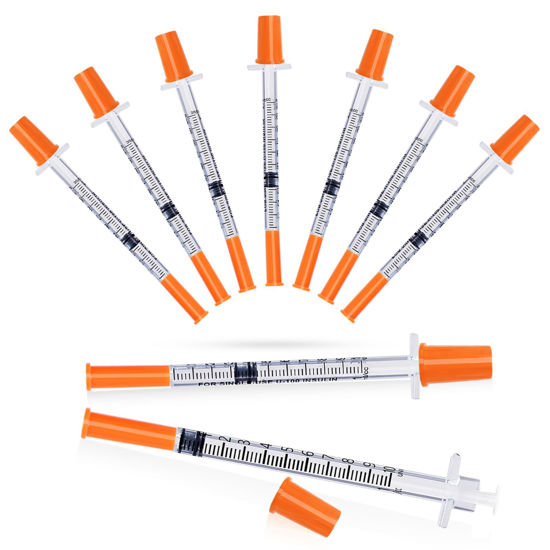 Picture of 1ml Syringe, Syringes 31G 5/16" 8mm 1cc Inch, Individually Wrapped, Pack of 25