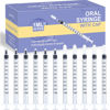 Picture of 50 Pcs 1ml Syringes with Caps Oral Dispenser Individually Sterile Warpped for Medicine Dropper, Colostrum Collect Feeding Pets, Liquid