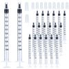 Picture of 20 Pack 1ml Syringe with Cap for Liquid, 1cc Plastic Small Syringes with Cover, Non-Sterile, No Needle