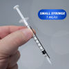 Picture of 20 Pack 1ml Syringe with Cap for Liquid, 1cc Plastic Small Syringes with Cover, Non-Sterile, No Needle
