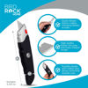 Picture of INTERNET'S BEST Premium Utility Knife Set | Retractable Box Cutter with Rubber Handle | Heavy-Duty Cutting for Cardboard, Carpet, Plastic | Retractable Blade | Includes 2 Razor Knives & Extra Blades