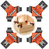 Picture of WETOLS Corner Clamp for Woodworking, 90 Degree Right Angle Clamp, Wood Clamps, 4Pcs Adjustable Spring Loaded Woodworking Clamp, Gifts for Dad, Birthday Gifts for Men, Photo Framing, Orange