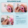 Picture of VLOXO Cordless Electric Scissors with 2 Blades Rechargeable Powerful Shears Cutting Tool for Fabric Cardboard Carpet Leather Felt with Charger & Storage Box-Pink