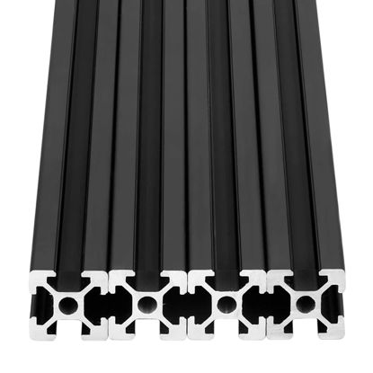 Picture of 4pcs 400mm T Slot 2020 Aluminum Extrusion European Standard Anodized Linear Rail for 3D Printer Parts and CNC DIY Black(15.75inch)