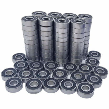 Picture of 100 Pack 608-2RS Skateboard Bearing, Rolling Bearings, 8x22x7mm 608rs Bearing