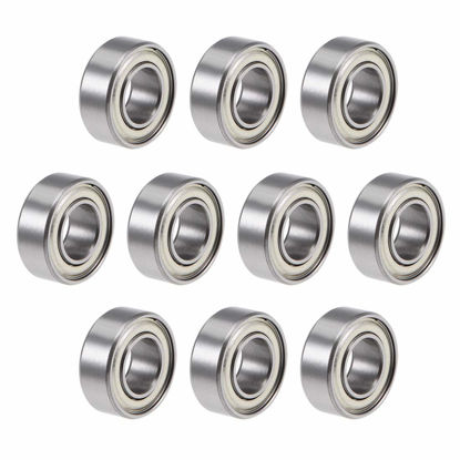 Picture of uxcell R188ZZ Deep Groove Ball Bearings Z2 1/4 Inch x 1/2 Inch x 3/16 Inch Double Shielded Chrome Steel Skateboard Bearings Sealed Industrial Bearings10pcs
