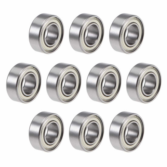 Picture of uxcell R188ZZ Deep Groove Ball Bearings Z2 1/4 Inch x 1/2 Inch x 3/16 Inch Double Shielded Chrome Steel Skateboard Bearings Sealed Industrial Bearings10pcs