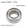 Picture of uxcell R188ZZ Deep Groove Ball Bearings Z2 1/4 Inch x 1/2 Inch x 3/16 Inch Double Shielded Chrome Steel Skateboard Bearings Sealed Industrial Bearings10pcs