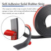 Picture of Neoprene Rubber Strips Self Adhesive Solid Rubber Sheets, Rolls & Strips for DIY Gaskets Crafts Pads Seals Warehouse Flooring Rubber Strip with Adhesive Backing (1” Wide x 1/8" Thick x 10' Long)