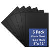 Picture of 6 Pack Black Plastic Sheets 8x12x0.04 in Flexible High Tensile Plastic Sheets,Plastic Sheet Hard Plastic Sheet Black Plastic Panel for DIY Materials Handicrafts Home Decoration