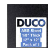 Picture of Duco ABS Plastic Sheet 1/8 Inch Thick 12" x 12" - Pack of 1 Black, Heat Moldable, Rigid, Thermoplastic ABS Sheet for DIY Use - 0.125" Thickness with a Textured Plastic Front