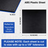 Picture of Duco ABS Plastic Sheet 1/8 Inch Thick 12" x 12" - Pack of 1 Black, Heat Moldable, Rigid, Thermoplastic ABS Sheet for DIY Use - 0.125" Thickness with a Textured Plastic Front