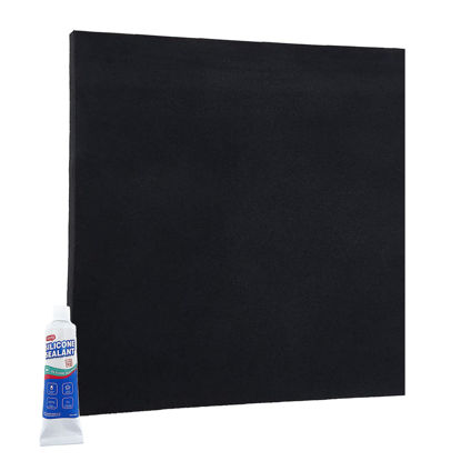 Picture of ZERITO Silicone Rubber Sheet, 60A Rubber Gasket Material, 1/25 (.04)" Thick × 12" W × 12" L Rubber Sheet Use for DIY Gaskets, Pads, Seals, Crafts, Supports, Liner,Bumpers,Leveling, Flooring, Abrasion