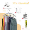 Picture of Volnamal Legging Organizer for Closet, Metal Yoga Pants Hanger w/Rubber Coated 2 Pack w/10 Clips Hold 20 Leggings, Hangers Space Saving Hanging Closet Organizer for Closet Organizers and Storage-Grey