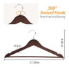 Picture of Amazon Basics Durable Wooden Suit Clothes Hangers - Cherry, 20-Pack