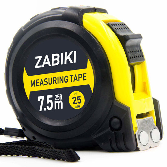Picture of Measuring Tape Measure, 25 Ft Easy to Read Decimal Retractable Dual Side Ruler with Metric and Inches, for Surveyors, Engineers and Electricians, with Magnetic Tip and Rubber Protective Casing